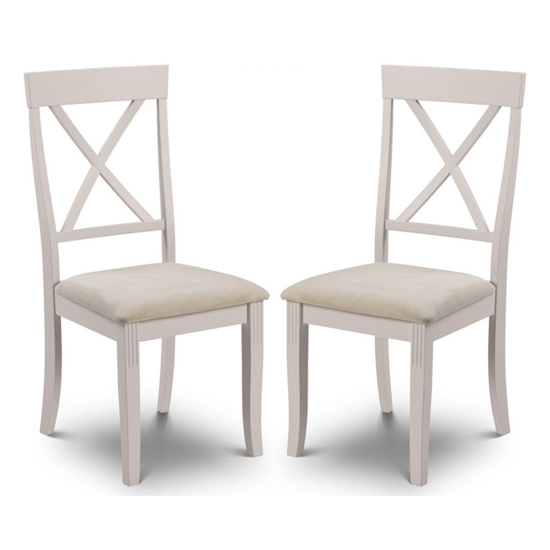 Dagan Elephant Grey Wooden Dining Chairs In Pair Furniture in Fashion