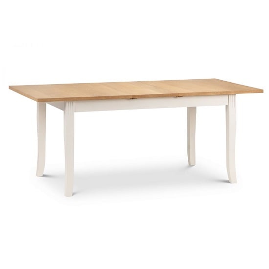 Dagan Wooden Extending Dining Table In Ivory Laquered