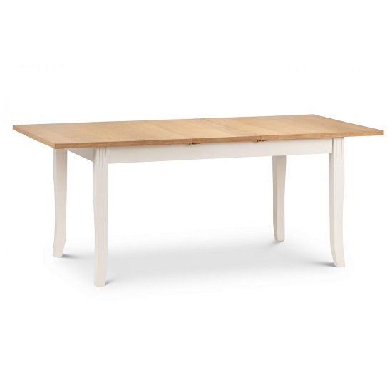 Read more about Dagan wooden extending dining table in ivory laquered