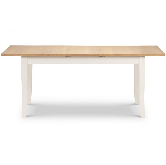 Eubanks Wooden Extending Dining Table In Ivory Laquered_2