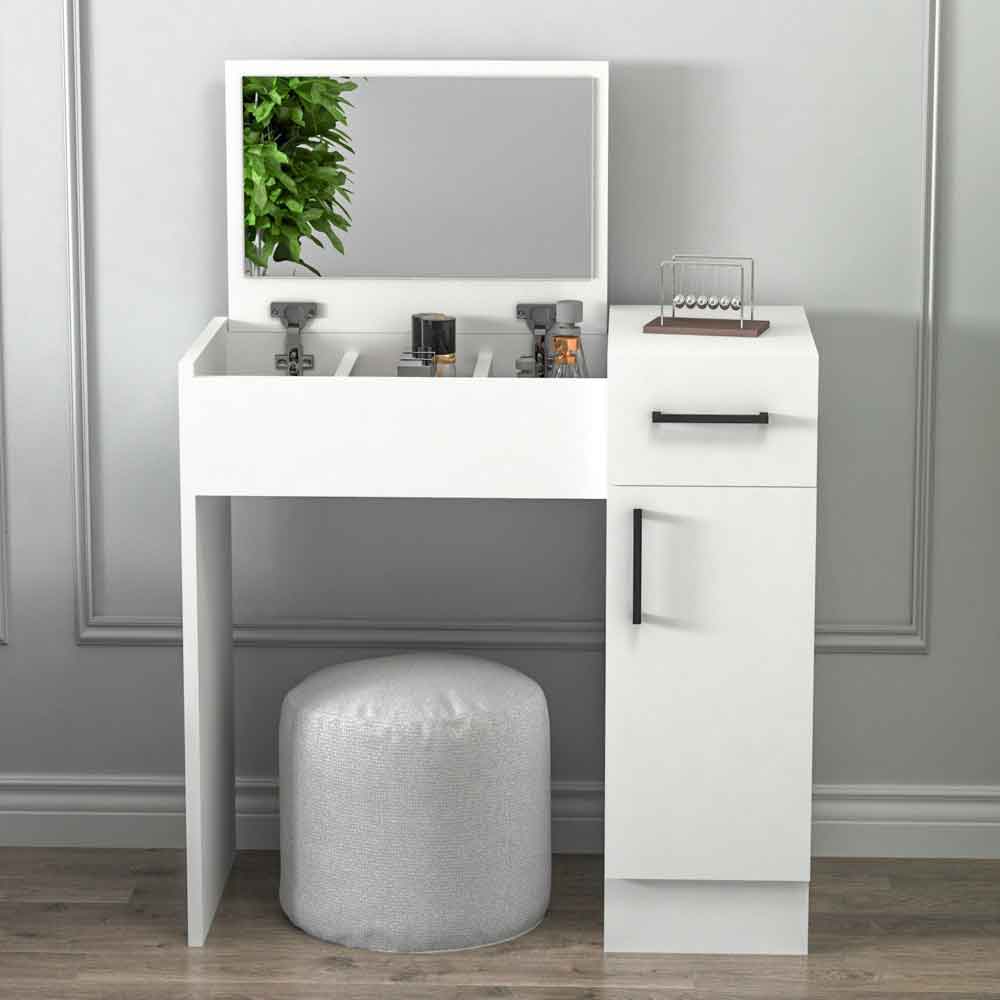 Crosaro Wooden Dressing Table with Mirror in White