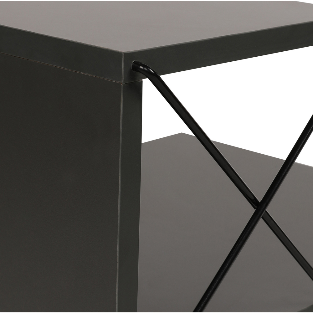 Croselle Wooden Bedside Table With Beech Legs In Anthracite