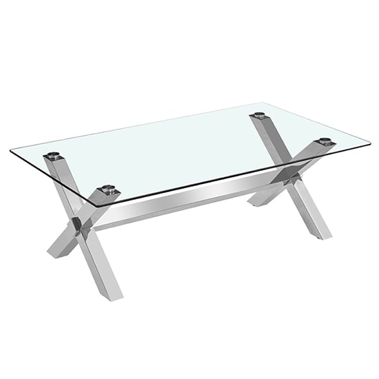 Crossley Clear Glass Coffee Table With Stainless Steel Legs_2