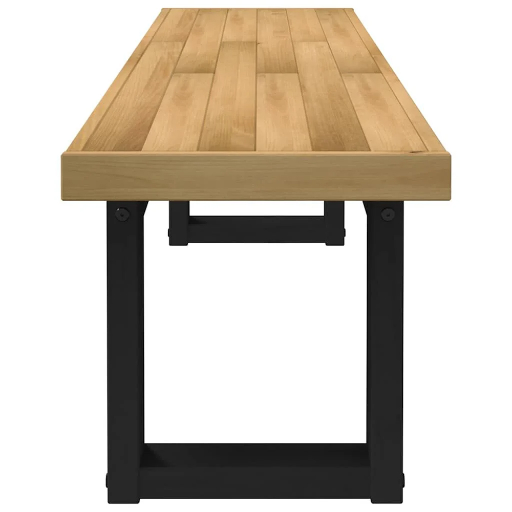 Crowley Wooden Dining Bench With U-Shaped Legs In Natural