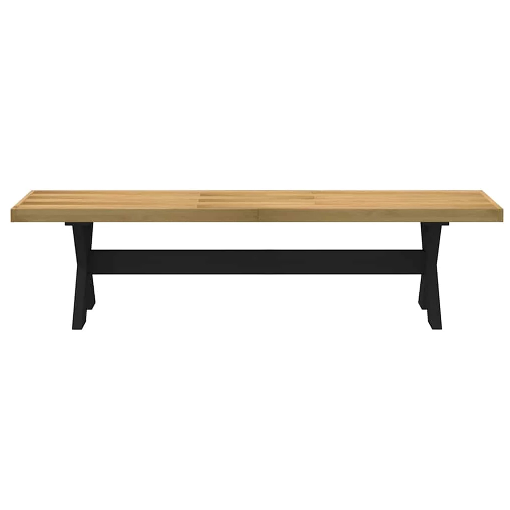 Crowley Wooden Dining Bench With X-Shaped Legs In Natural