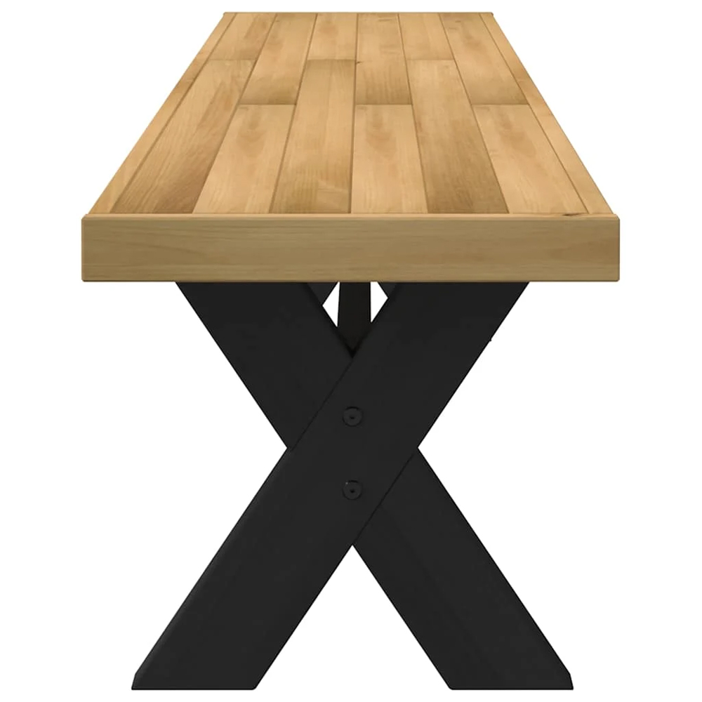Crowley Wooden Dining Bench With X-Shaped Legs In Natural