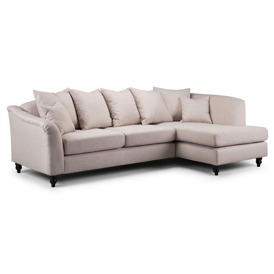 Croydon Fabric Right Hand Corner Sofa Bed In Mink Furniture in Fashion