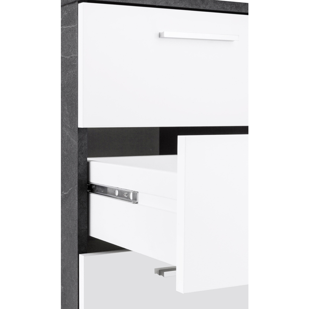 Champlin High Gloss Corner Laptop Desk In White And Report