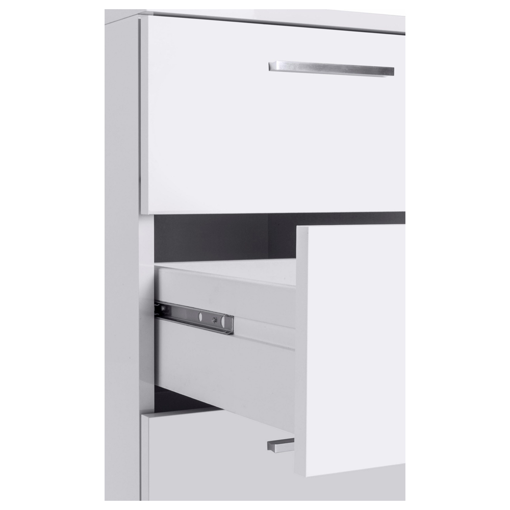 Champlin High Gloss Corner Laptop Desk In White