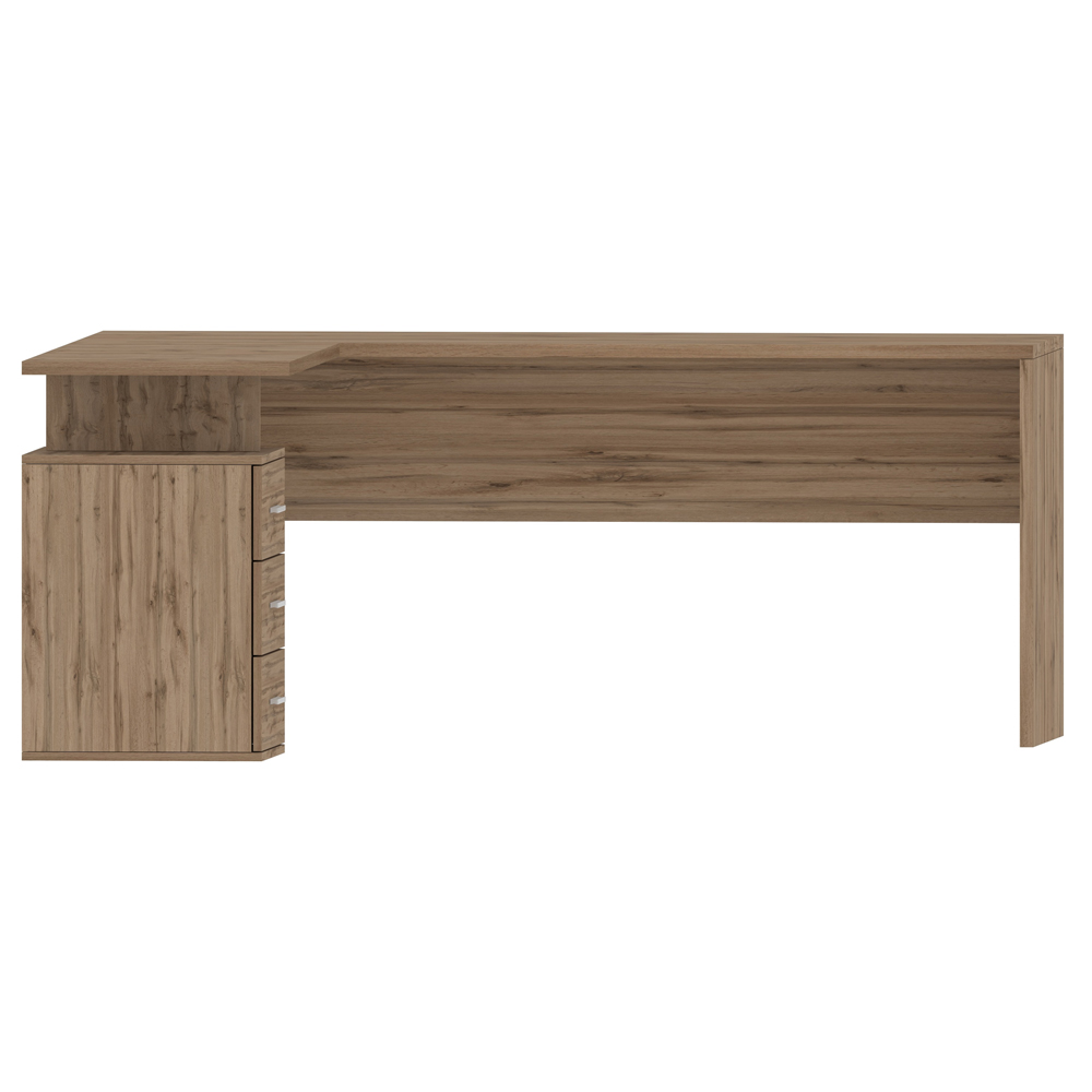 Champlin Wooden Corner Laptop Desk In Wotan Oak