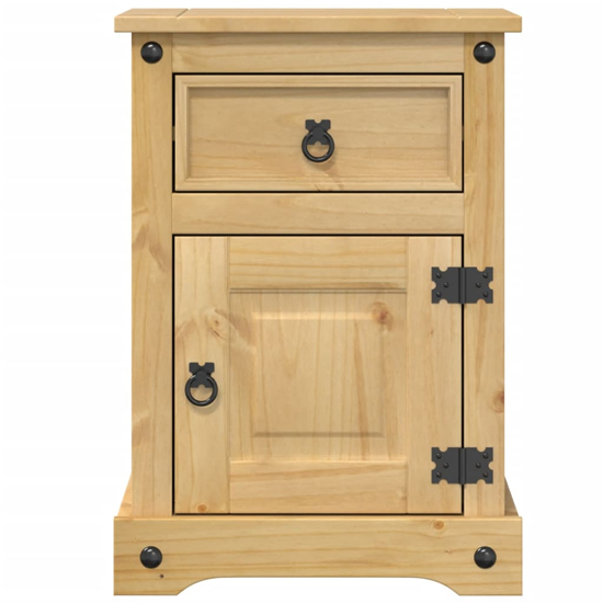 Croydon Wooden Bedside Cabinet With 1 Door 1 Drawer In Brown