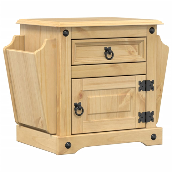 Croydon Wooden Bedside Cabinet With 1 Drawers In Brown