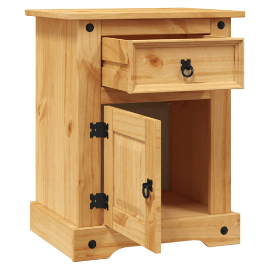 Croydon Wooden Bedside Cabinet With In Brown