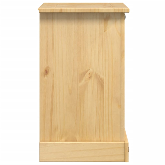 Croydon Wooden Bedside Cabinet Large With 3 Drawers In Brown