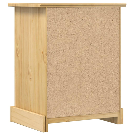 Croydon Wooden Bedside Cabinet Large With 3 Drawers In Brown