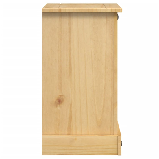 Croydon Wooden Bedside Cabinet Medium With 3 Drawers In Brown