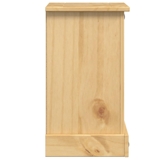 Croydon Wooden Bedside Cabinet Small With 3 Drawers In Brown