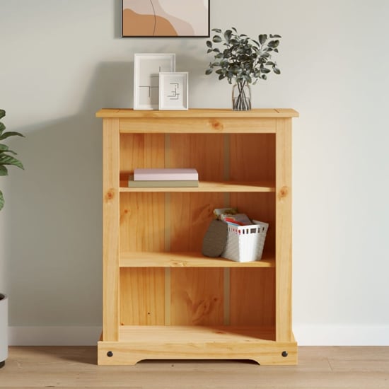 Product photograph of Croydon Wooden Bookcase With 3 Shelves In Brown from Furniture in Fashion