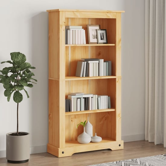 Read more about Croydon wooden bookcase with 4 shelves in brown