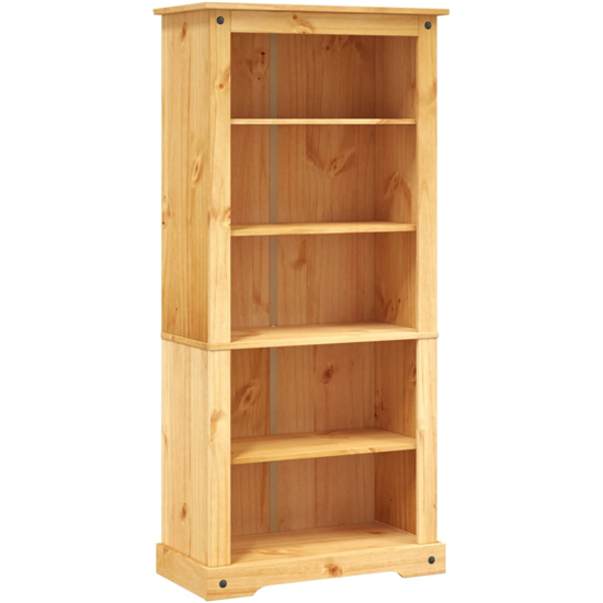 Croydon Wooden Bookcase With 5 Shelves In Brown