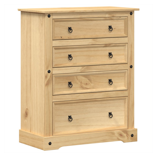 Croydon Wooden Chest Of 4 Drawers Large In Brown