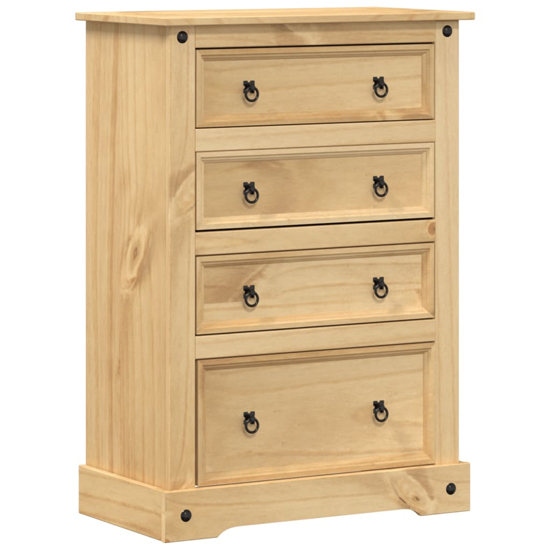 Croydon Wooden Chest Of 4 Drawers Medium In Brown