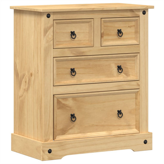 Croydon Wooden Chest Of 4 Drawers Small In Brown