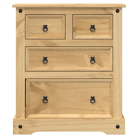 Croydon Wooden Chest Of 4 Drawers Small In Brown