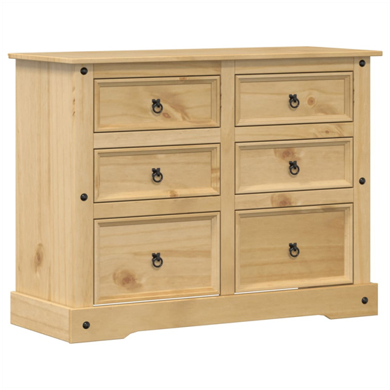 Croydon Wooden Chest Of 6 Drawers Large In Brown
