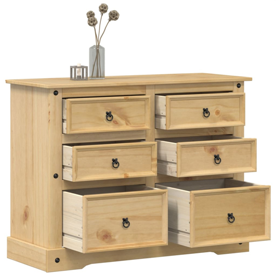 Croydon Wooden Chest Of 6 Drawers Large In Brown
