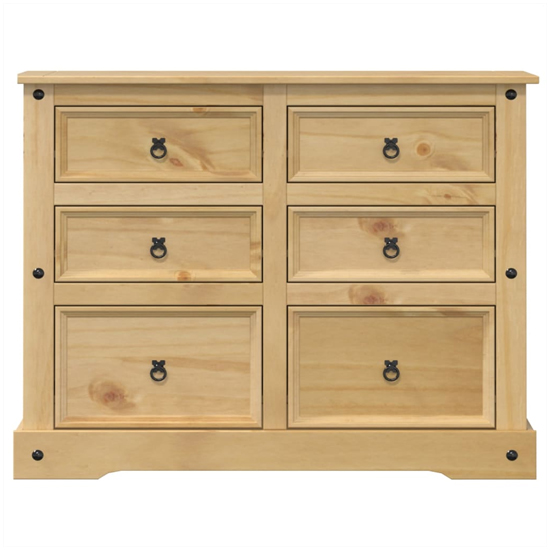 Croydon Wooden Chest Of 6 Drawers Large In Brown