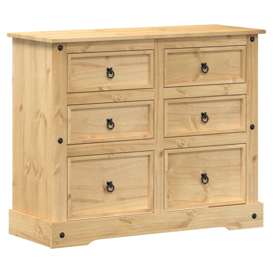 Croydon Wooden Chest Of 6 Drawers Small In Brown