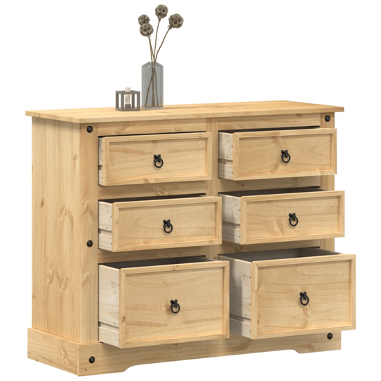 Croydon Wooden Chest Of 6 Drawers Small In Brown