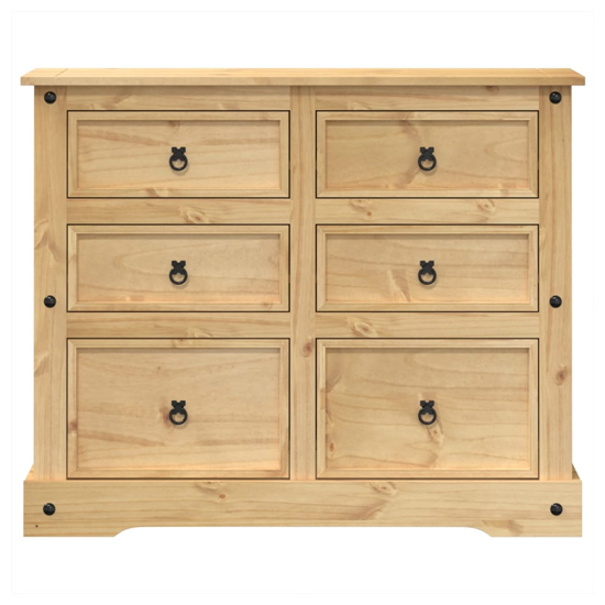 Croydon Wooden Chest Of 6 Drawers Small In Brown