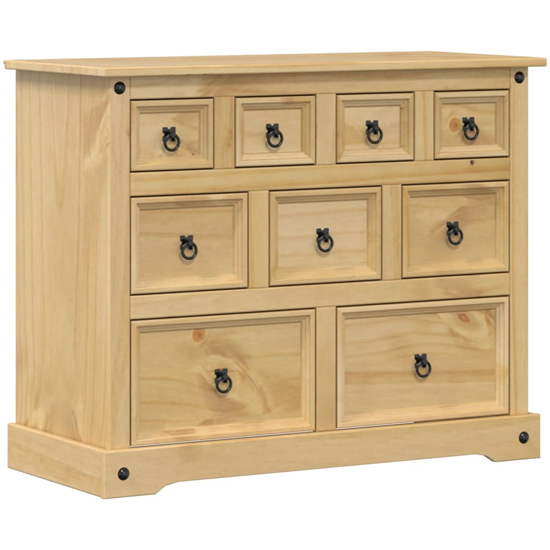 Croydon Wooden Chest Of 9 Drawers In Brown