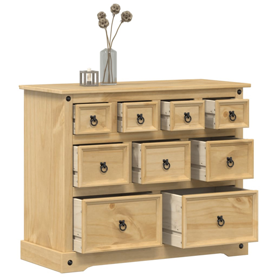 Croydon Wooden Chest Of 9 Drawers In Brown