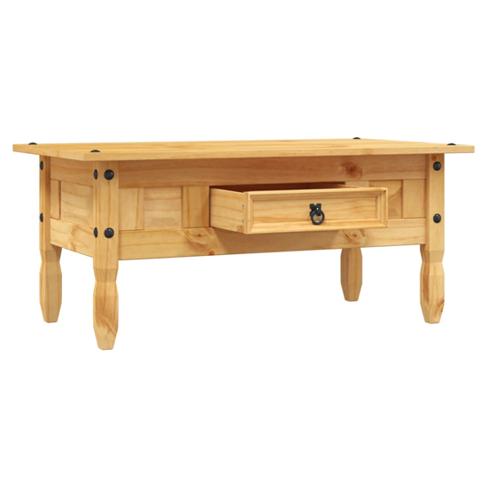 Croydon Wooden Coffee Table With 1 Drawer In Brown