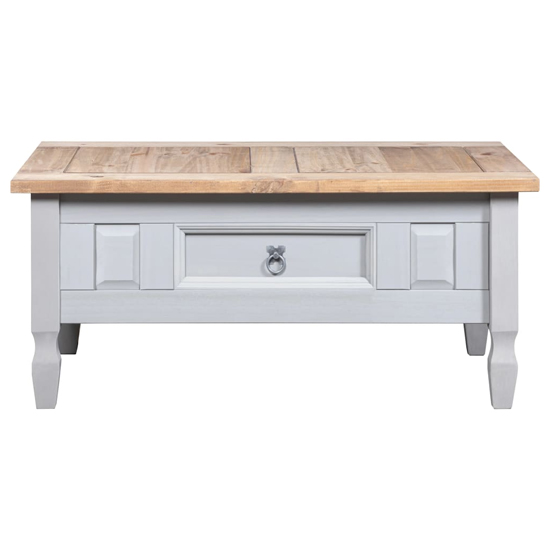 Croydon Wooden Coffee Table With 1 Drawer In Grey And Brown