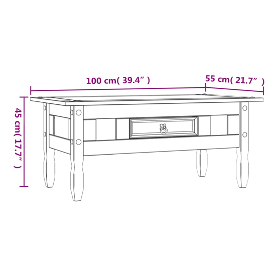 Croydon Wooden Coffee Table With 1 Drawer In White And Brown