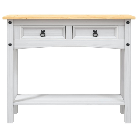Croydon Wooden Console Table With 1 Shelf In White And Brown
