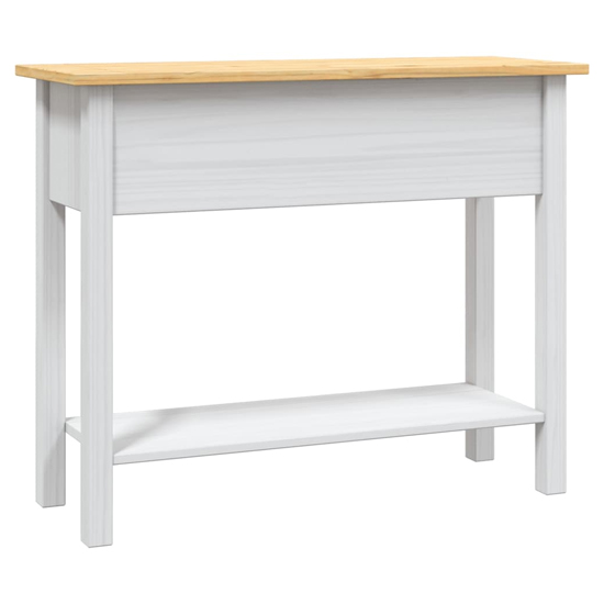 Croydon Wooden Console Table With 1 Shelf In White And Brown