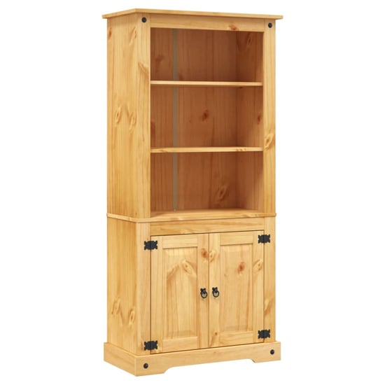 Read more about Croydon wooden display cabinet with 2 doors in brown