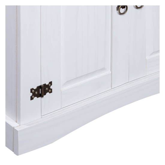 Croydon Wooden Display Cabinet With 2 Doors In White And Brown
