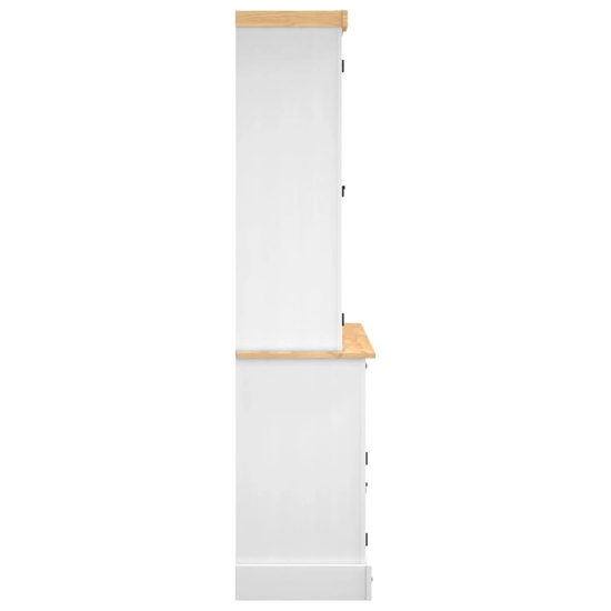 Croydon Wooden Display Cabinet With 6 Doors In White And Brown