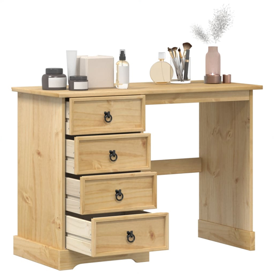 Croydon Wooden Dressing Table With 4 Drawers In Brown