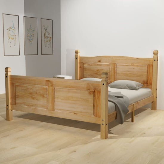 Product photograph of Croydon Wooden King Size Bed In Brown from Furniture in Fashion