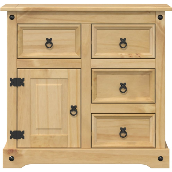 Croydon Wooden Sideboard With 1 Door 4 Drawers In Brown