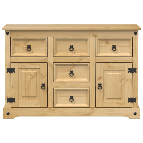 Croydon Wooden Sideboard With 2 Doors 5 Drawers In Brown