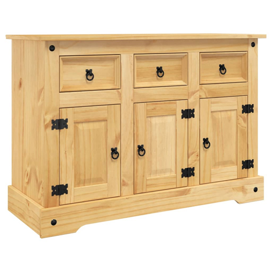 Croydon Wooden Sideboard With 3 Doors 3 Drawers In Brown