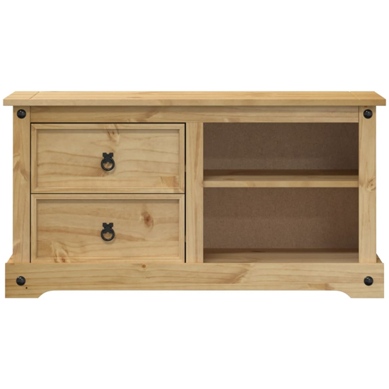 Croydon Wooden TV Stand With 2 Drawers In Brown